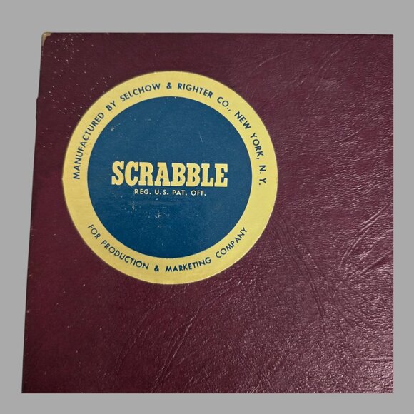 Vintage 1953 Selchow & Righter Co Scrabble Game Missing Only 1 Tile - Picture 10 of 11